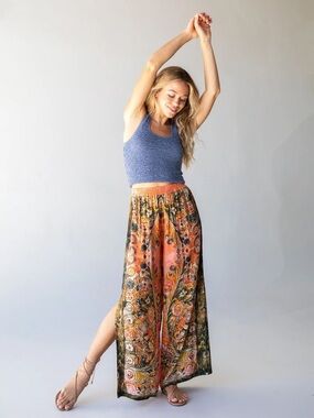 Natural Life Fiona Palazzo Pant - Coral Floral
XL